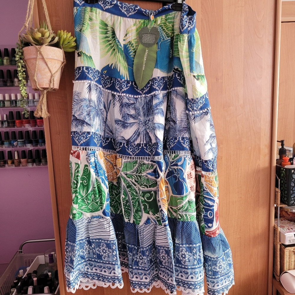FARM Rio Multicolor Patchwork Maxi Skirt - Picture 5 of 10